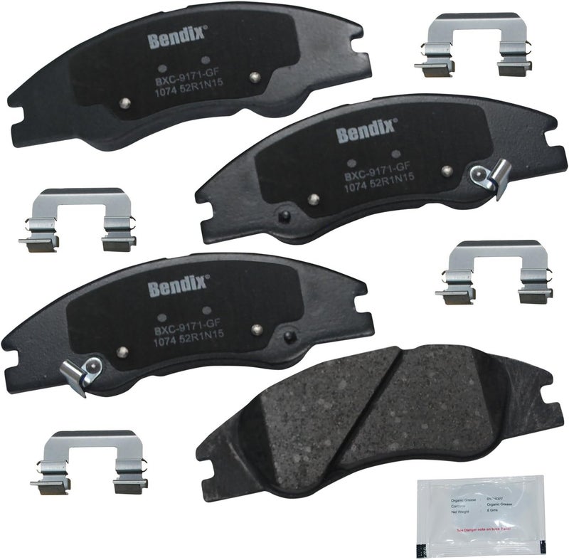 Bendix Priority1 CFC1074 Ceramic Front Brake Pads for Kia Spectra 2009-2004, Spectra5 2009-2005 - Image 1